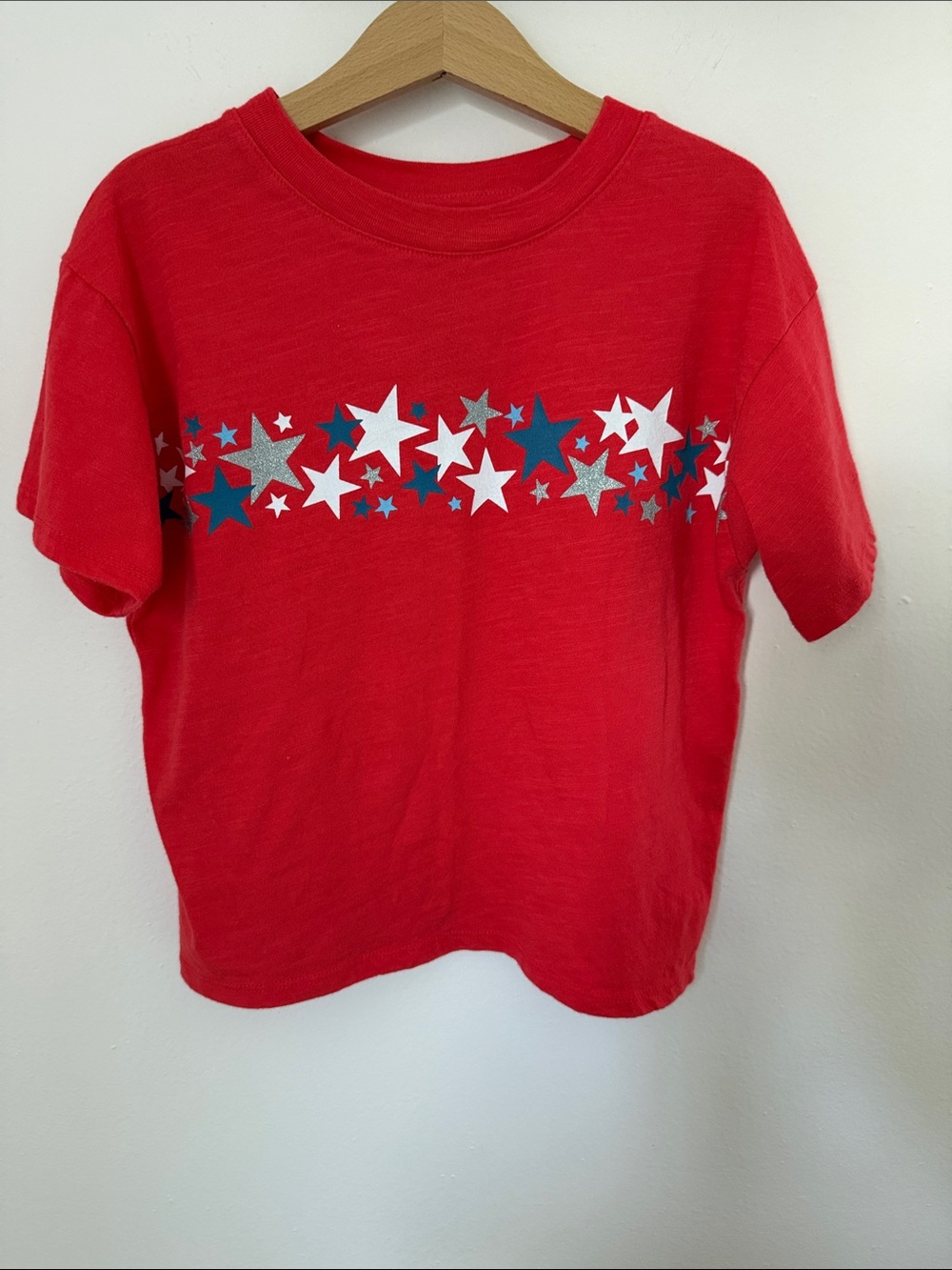 Kohls SO Independence Day 4th of July tee-shirt red white and blue stars small 7